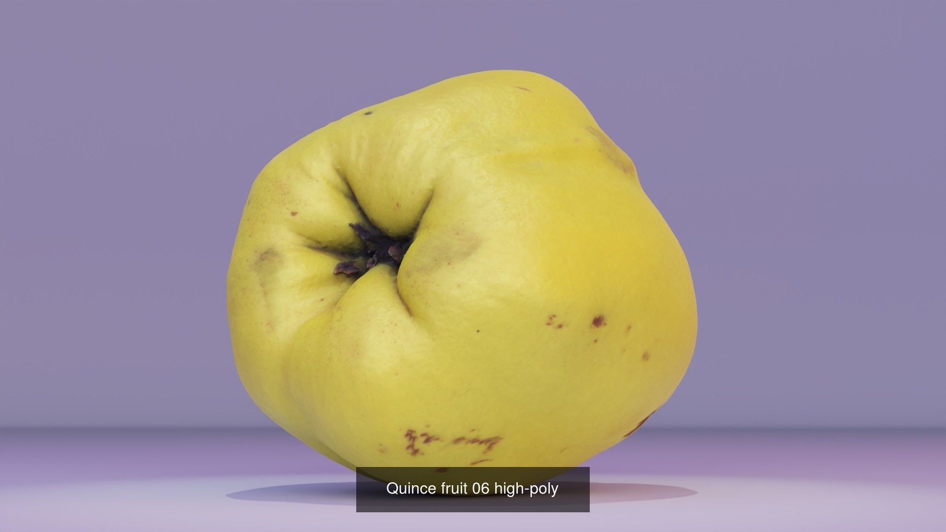 Collection of quince fruits high-poly 3D model _2