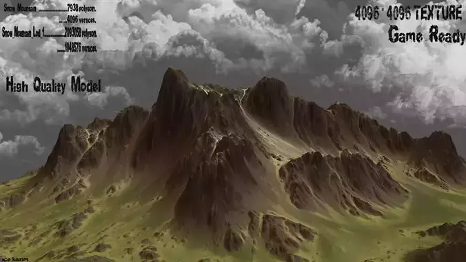 mount 1 mountain terrain 3D model