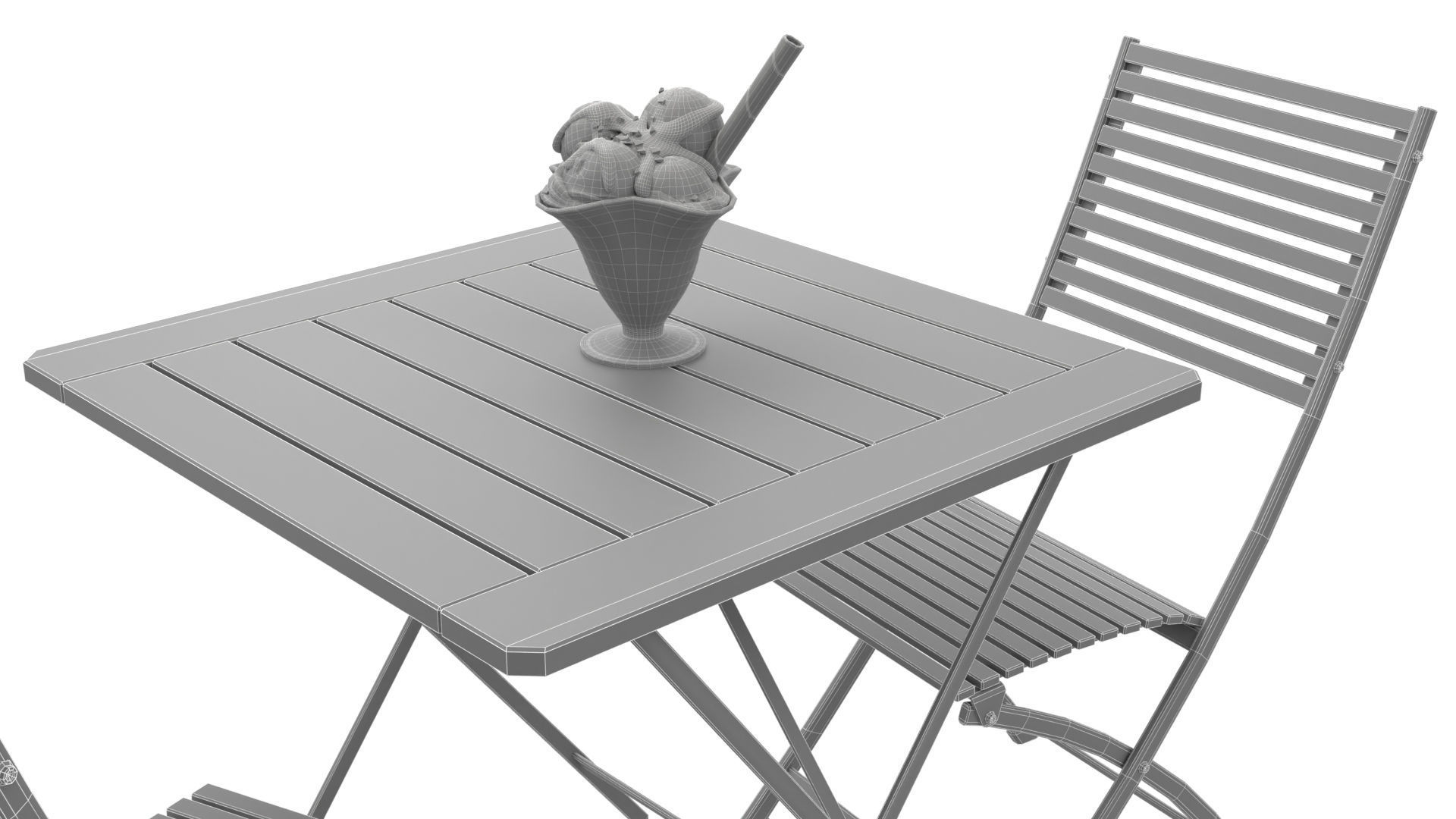 ice cream scene Low-poly 3D model_8