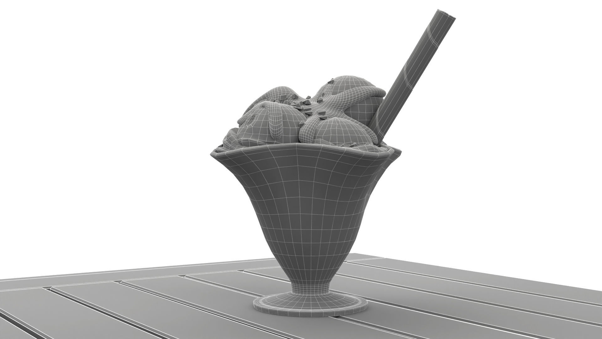 ice cream scene Low-poly 3D model_10