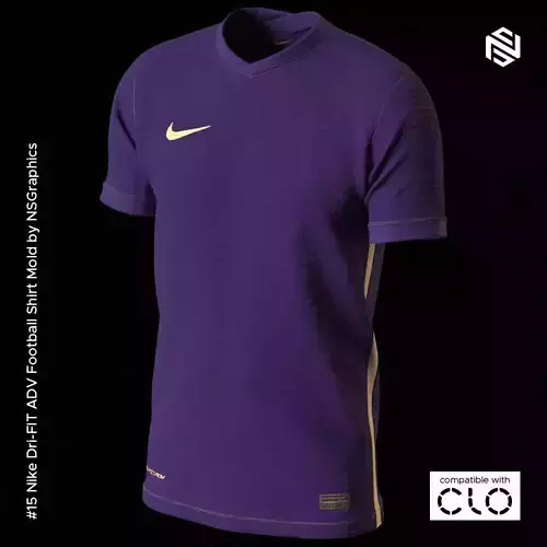 Nike Dri-FIT ADV Football Shirt for CLO3D-Marvelous Designer