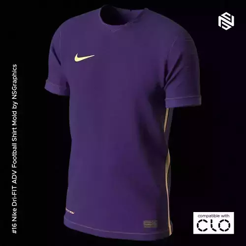 Nike Dri-FIT ADV Football Shirt for CLO3D-Marvelous Designer