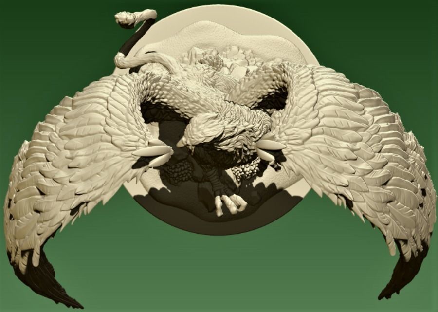 GRIFFIN eagle 3D print model_1