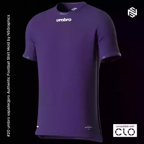umbro vapatechpro Football Shirt for CLO3D-Marvelous Designer