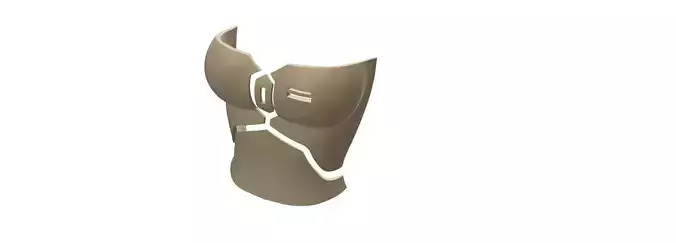 BOBA Woman Belly Armor 3D OBJ File