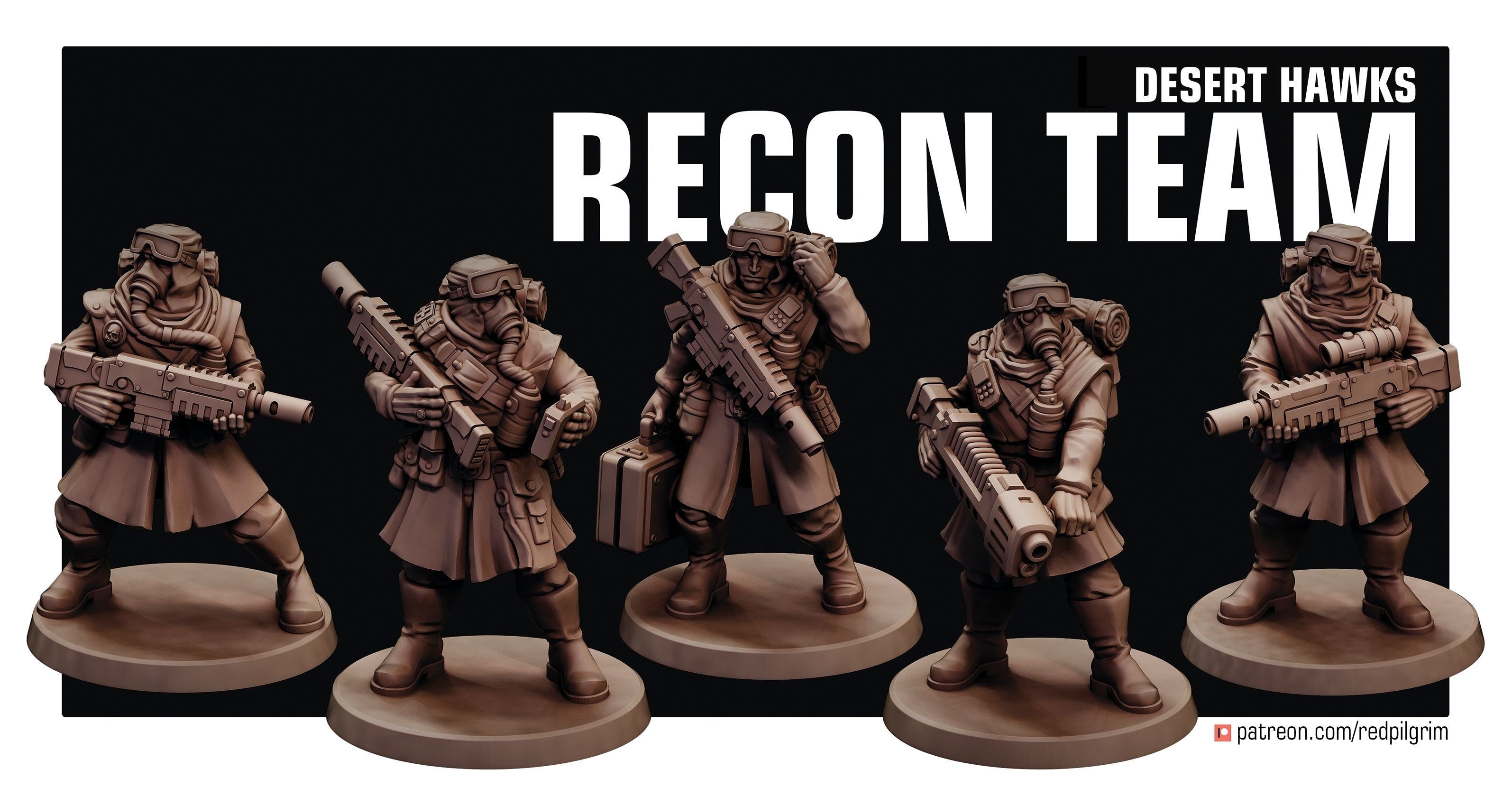 Desert Hawks Recon Team 3D print model