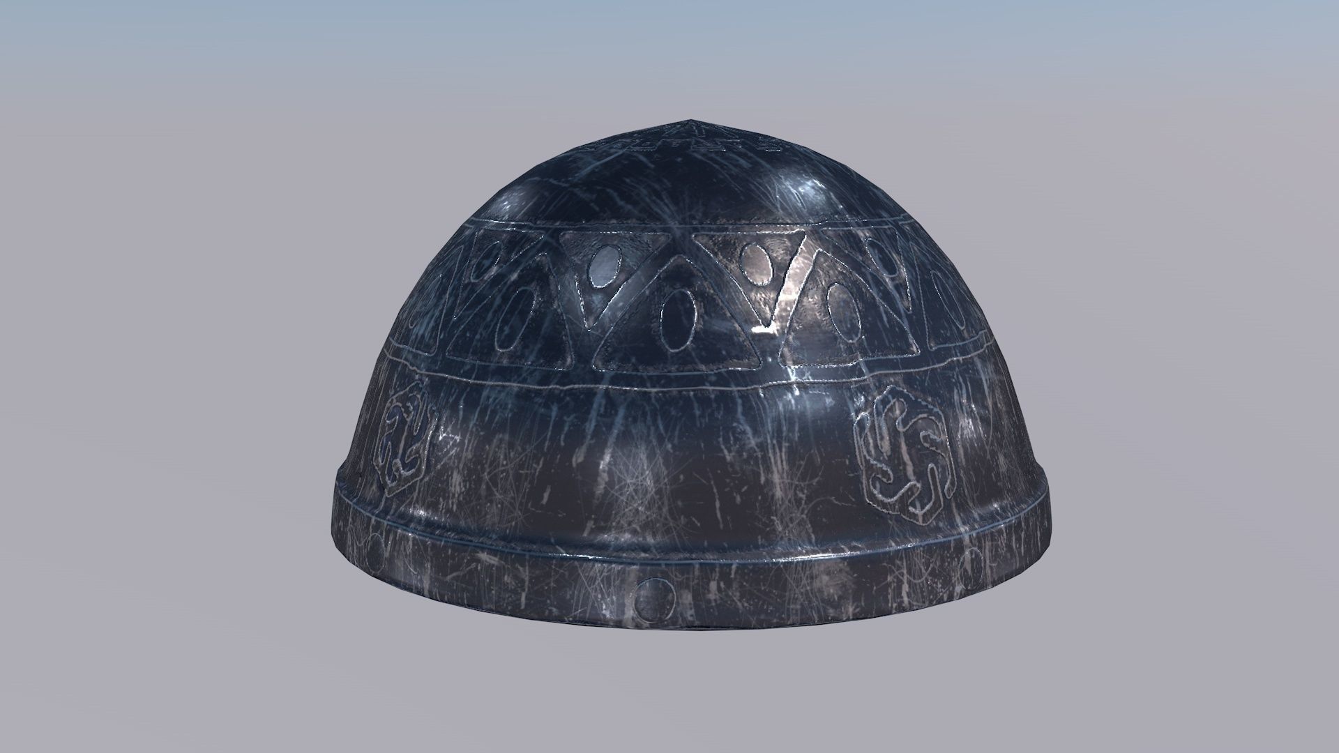 Gnome helmet with PBR Game ready Low-poly 3D model_2