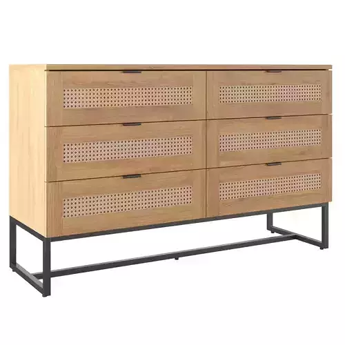 Scandinavian chest of 6 drawers 3D model