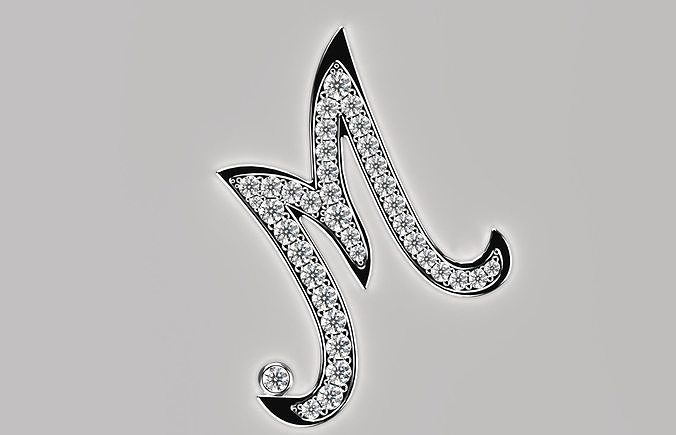 Customize letter pendant 3D print model