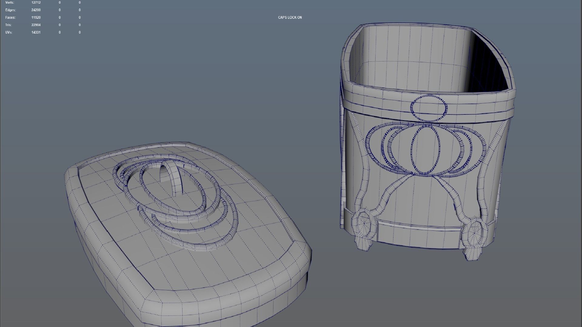 Vintage retro jewelry box PBR low-poly 3D model 3D Model Collection_9