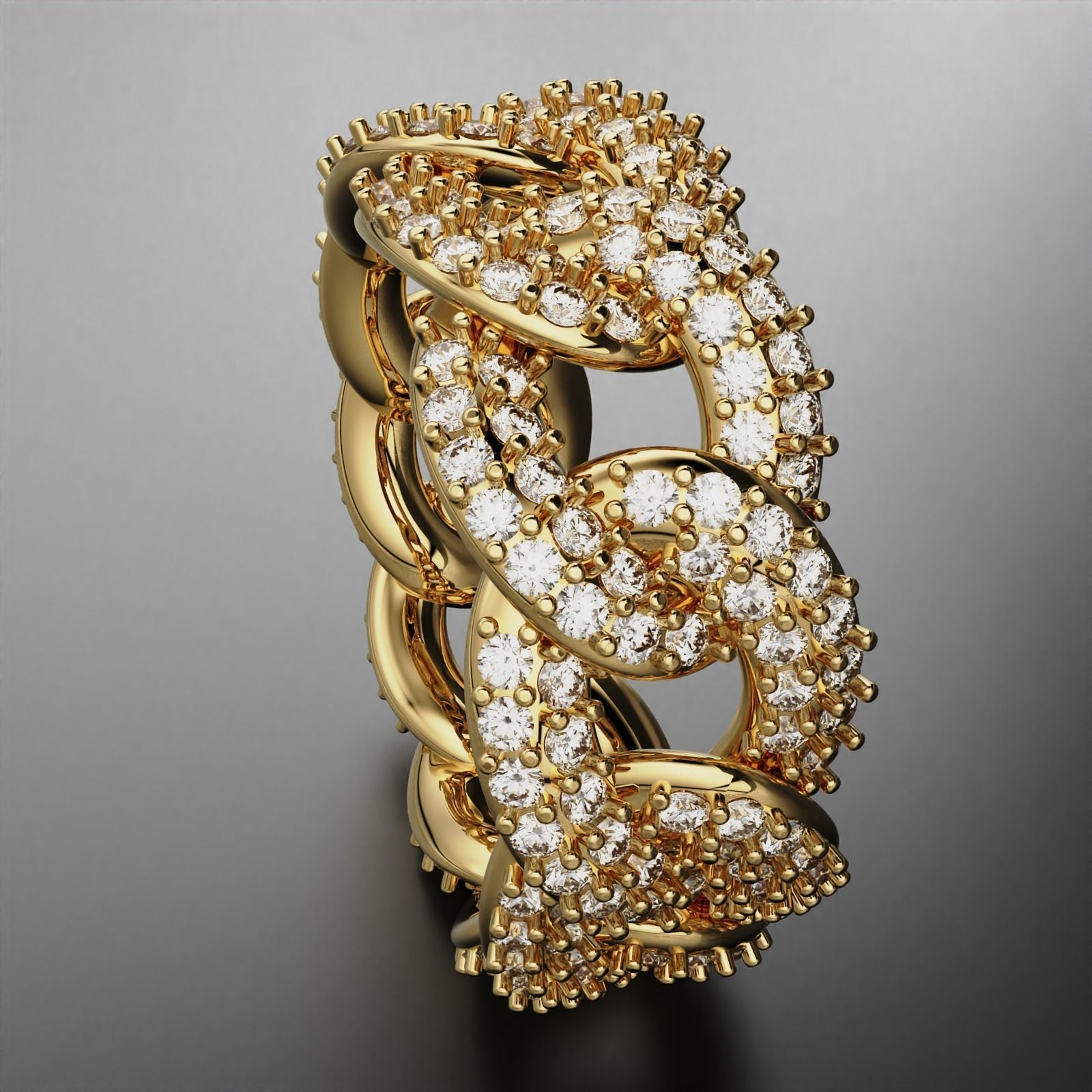 Cuban Ring 3D print model_5