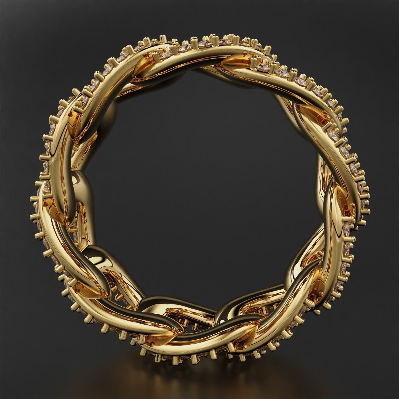 Cuban Ring 3D print model_8
