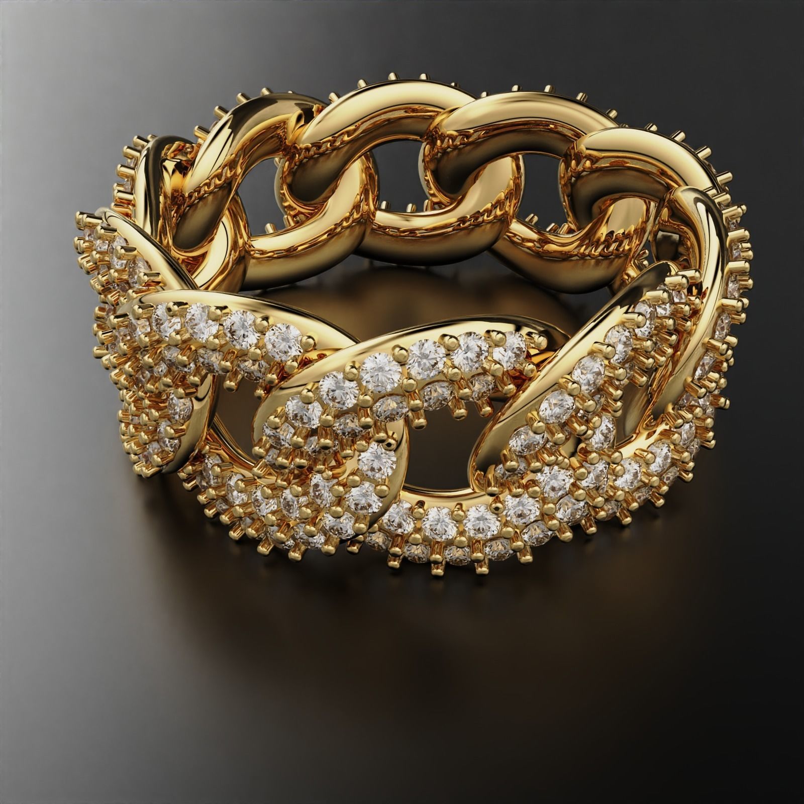 Cuban Ring 3D print model_13