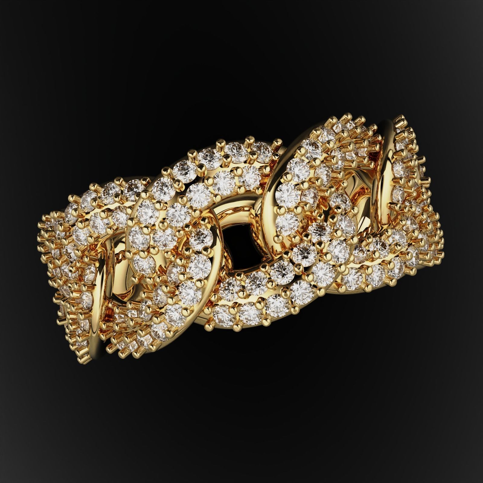 Cuban Ring 3D print model_1