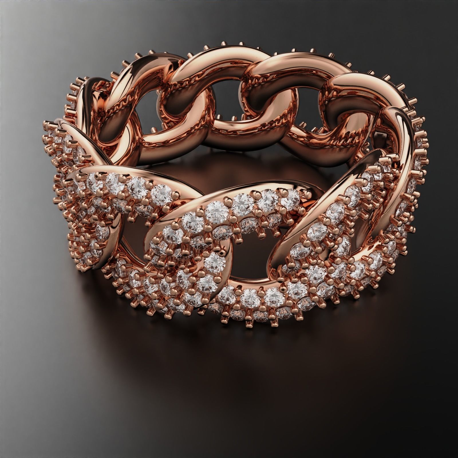 Cuban Ring 3D print model_12