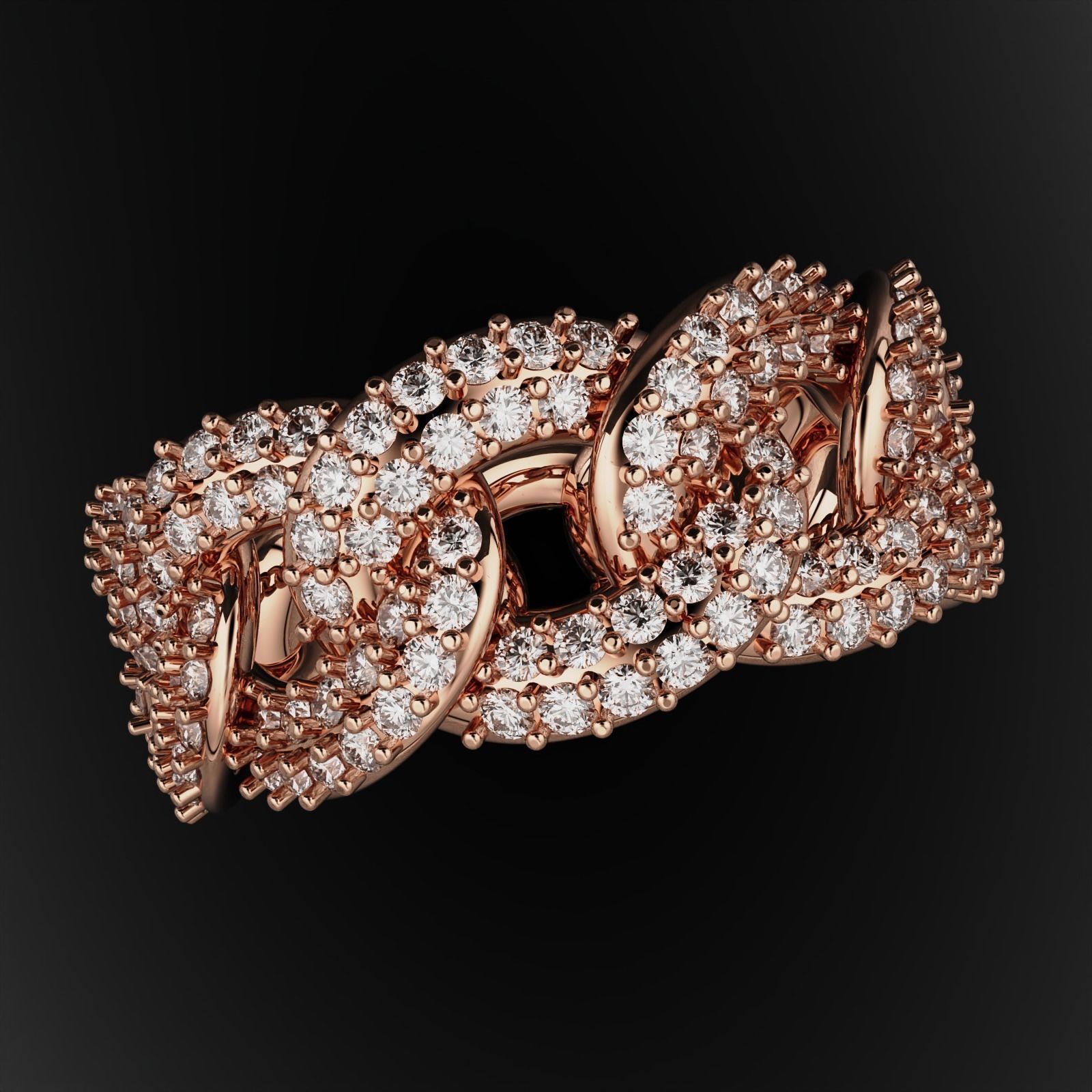 Cuban Ring 3D print model_2