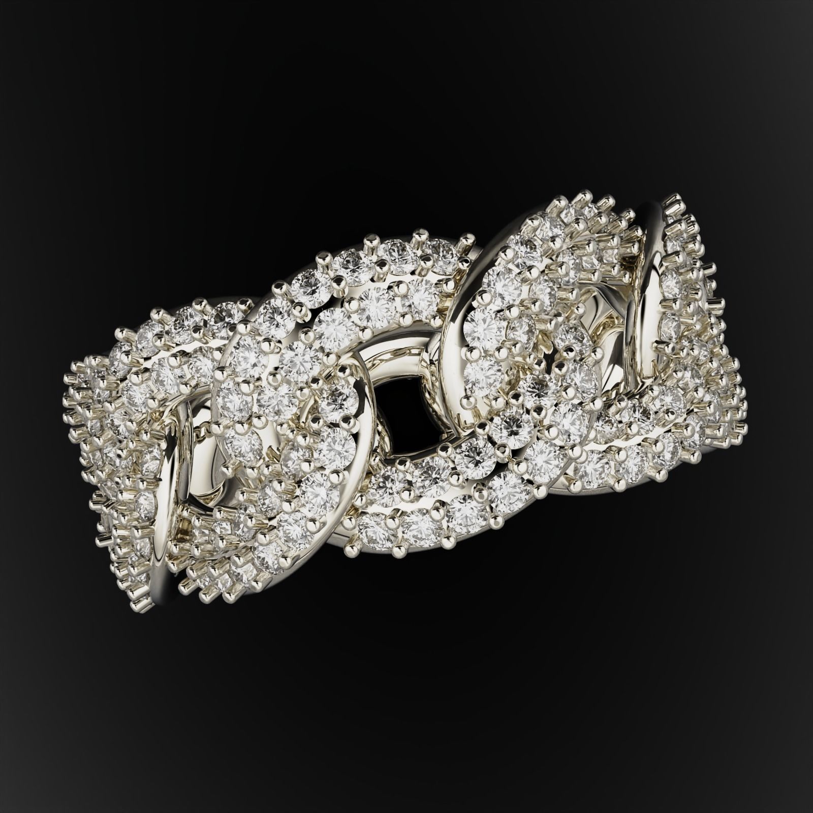 Cuban Ring 3D print model_3