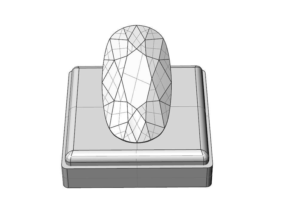 Gem Shape Cushion 3D print model_6