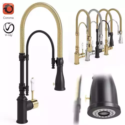 Pre-Rinse Kitchen Faucet 01 3D model