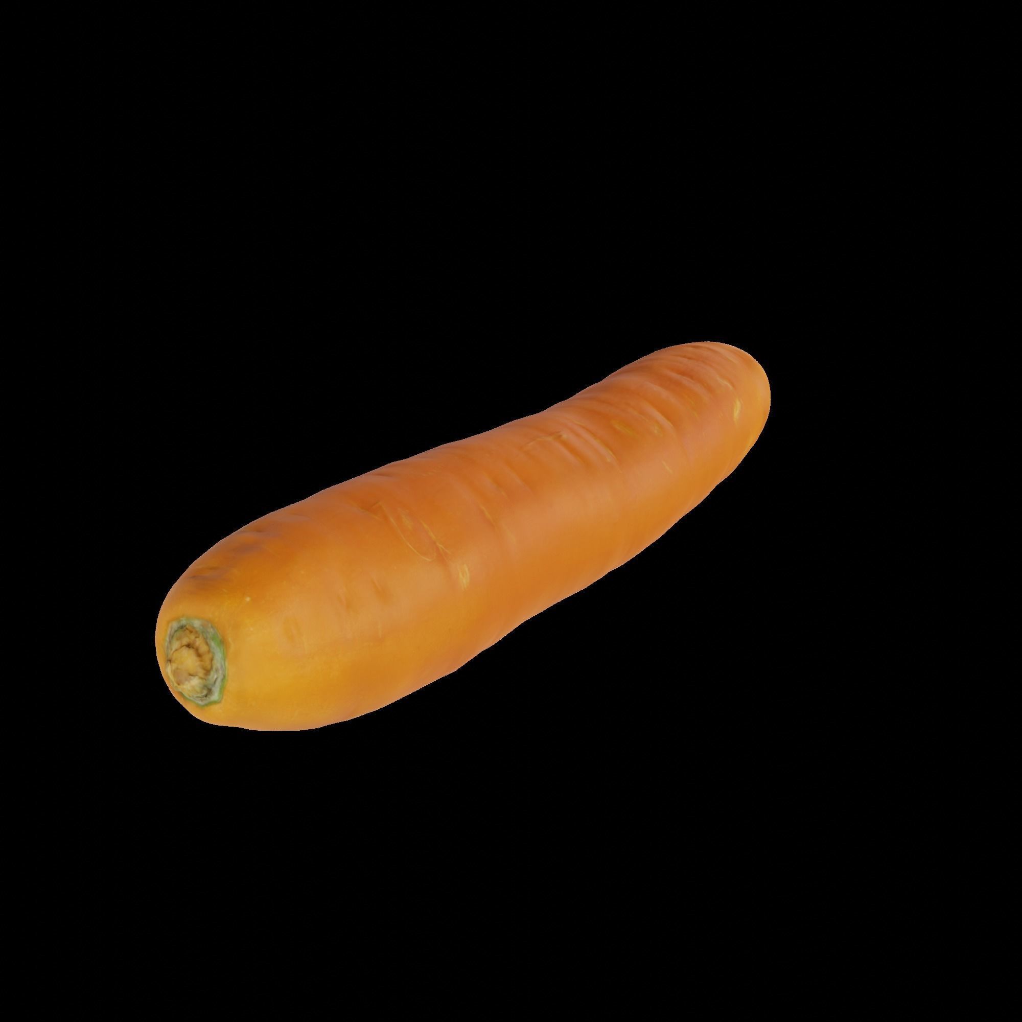 Carrot Low-poly 3D model_2