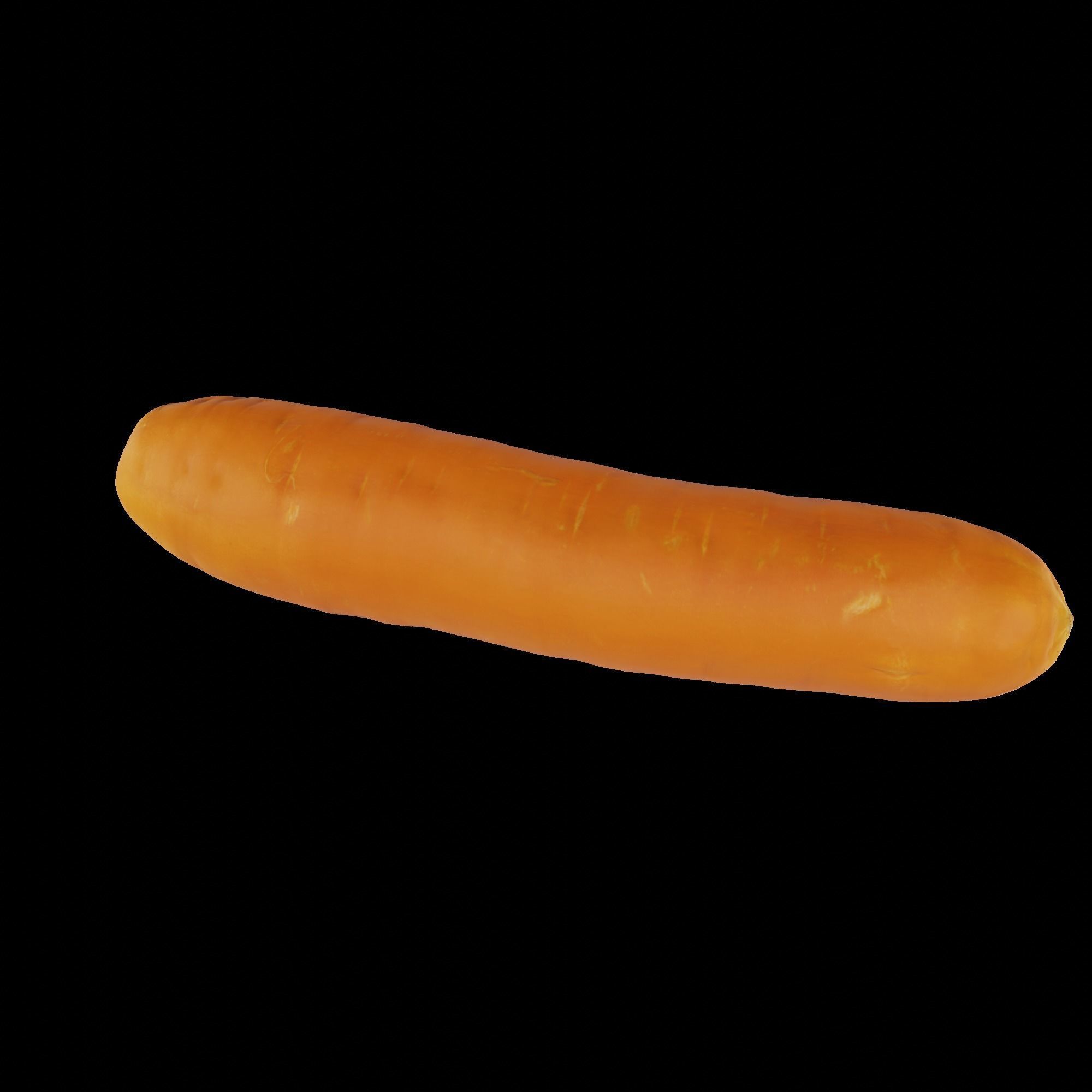 Carrot Low-poly 3D model_3