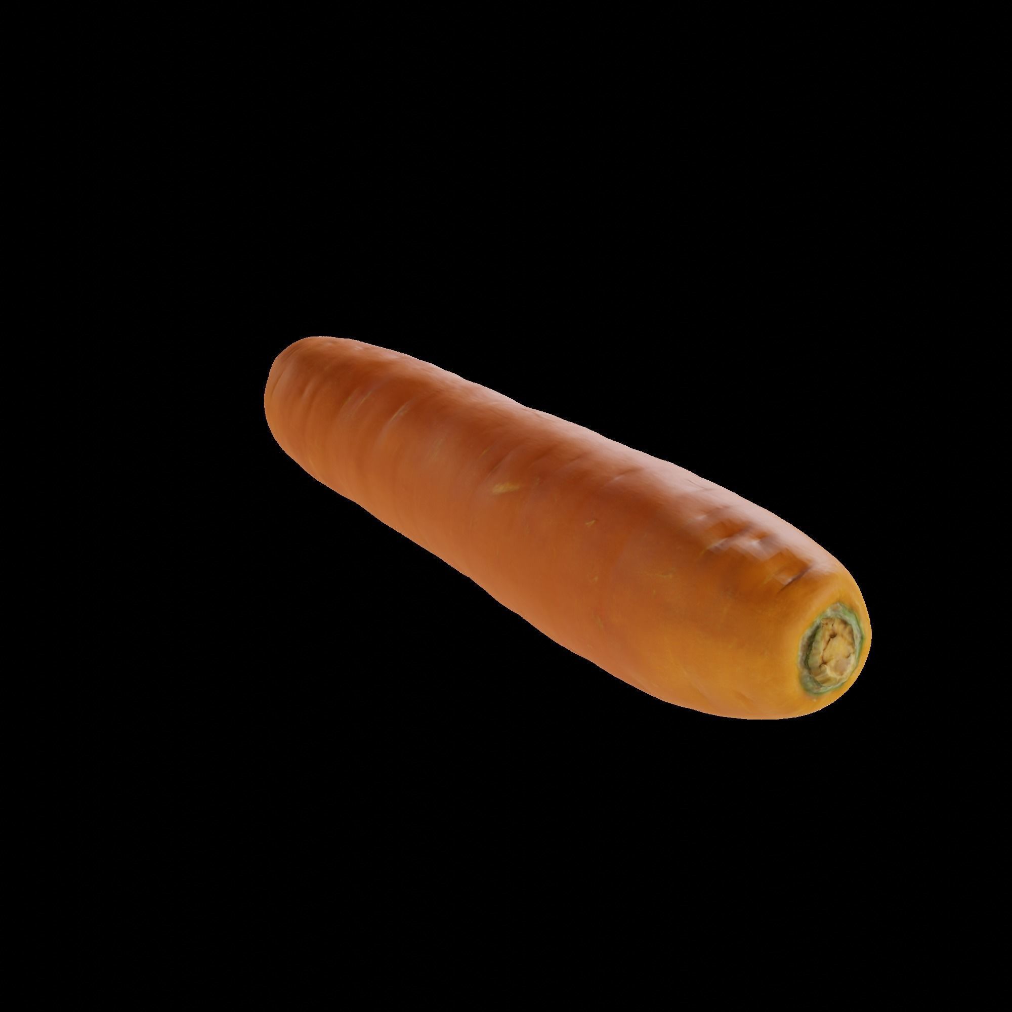 Carrot Low-poly 3D model_1