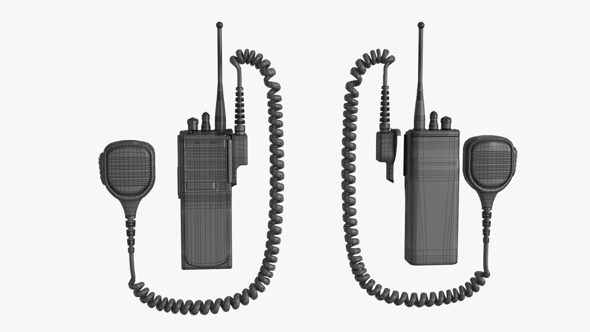Motorola Police Radio 3d model Low-poly 3D model_17