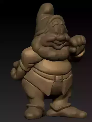  Happy snow-white and seven dwarfs  3D print model