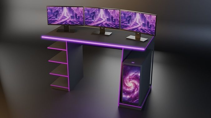 Simple Gamer Setup Free 3D model