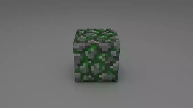 Mossy cobblestone 3D model