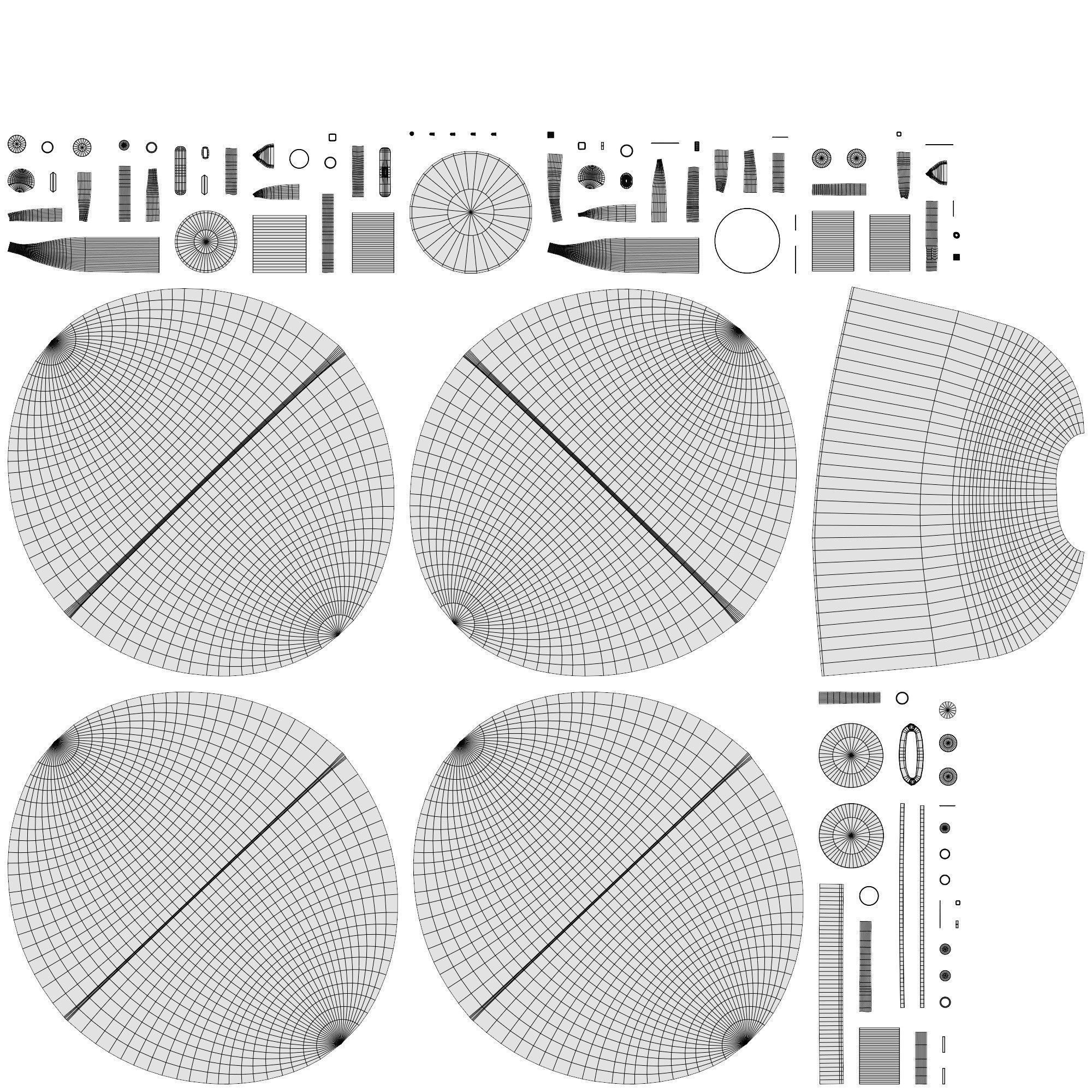 Lamps table lamp with shade Low-poly 3D model_9