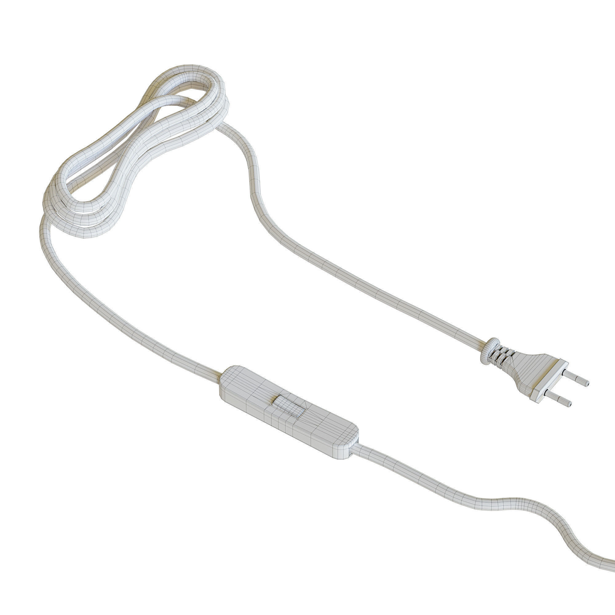 Lamps table lamp with shade Low-poly 3D model_7