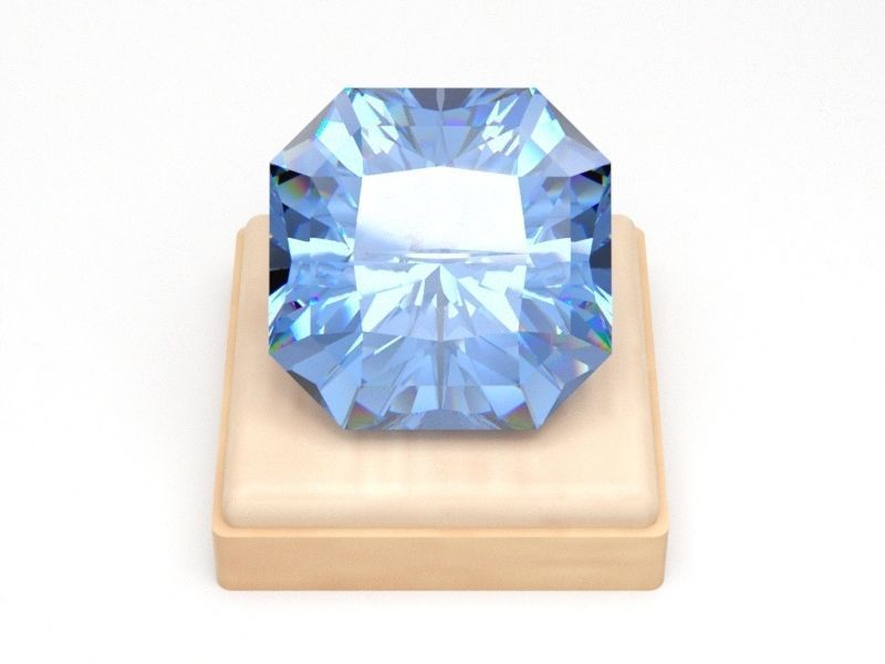 Gem Shape Radiant Square 3D print model_1