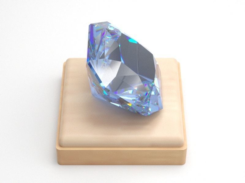 Gem Shape Radiant Square 3D print model_4