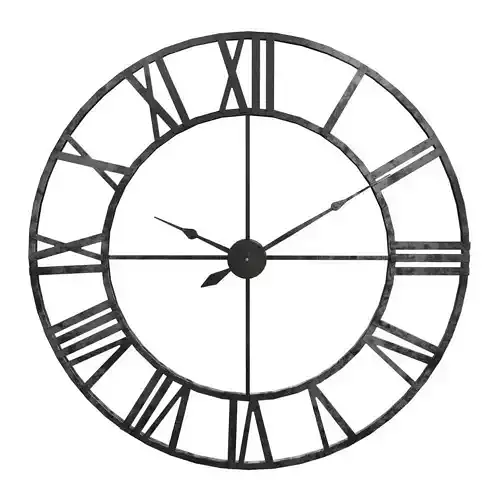 Large Outdoor Garden Wall Clock Roman Numerals 3D model