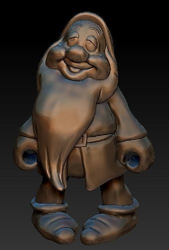 DWARF SLEEPY  Snow-white and seven dwarfs 3D print model