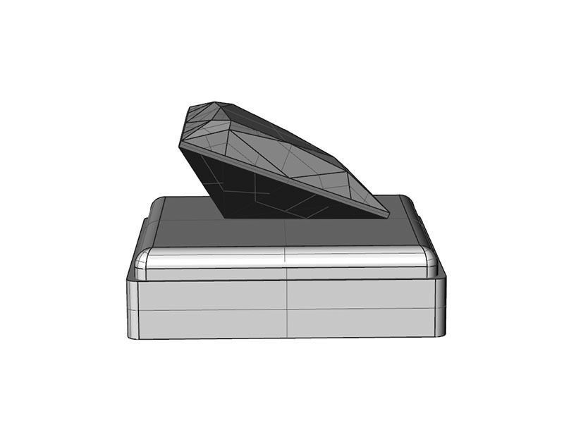 Gem Shape Triangle 3D print model_8
