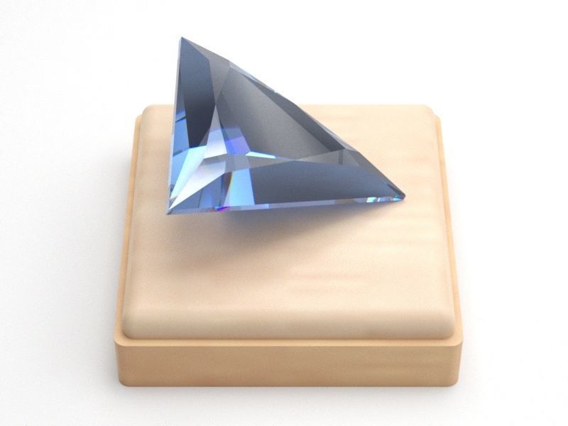 Gem Shape Triangle 3D print model_4