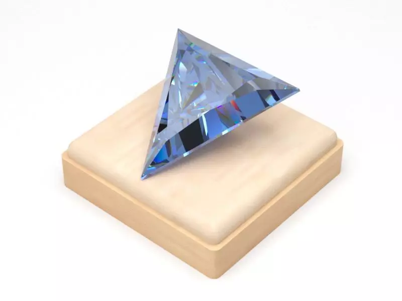 Gem Shape Triangle 3D print model_0