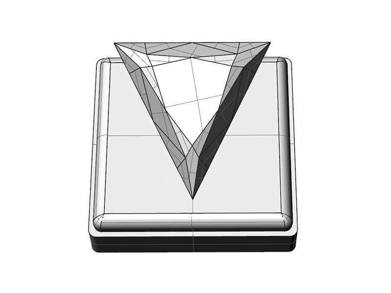 Gem Shape Triangle 3D print model_6