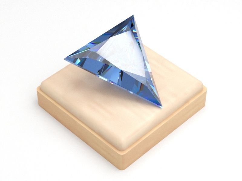 Gem Shape Triangle 3D print model_2