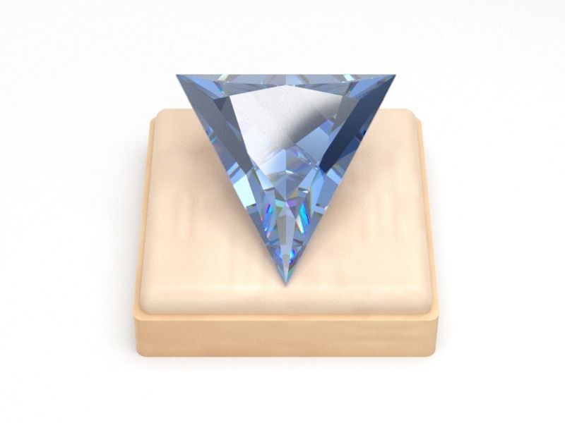 Gem Shape Triangle 3D print model_1