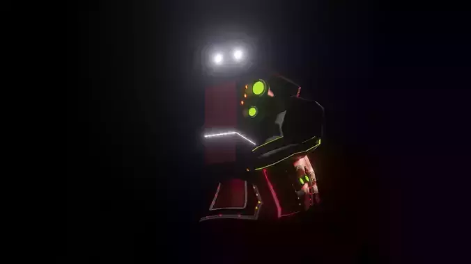 Sci Fi - Character - Head Low-poly 3D model