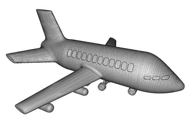 Wooden Toy Aeroplane Low-poly 3D model_2