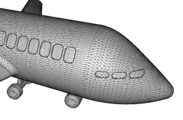 Wooden Toy Aeroplane Low-poly 3D model_3