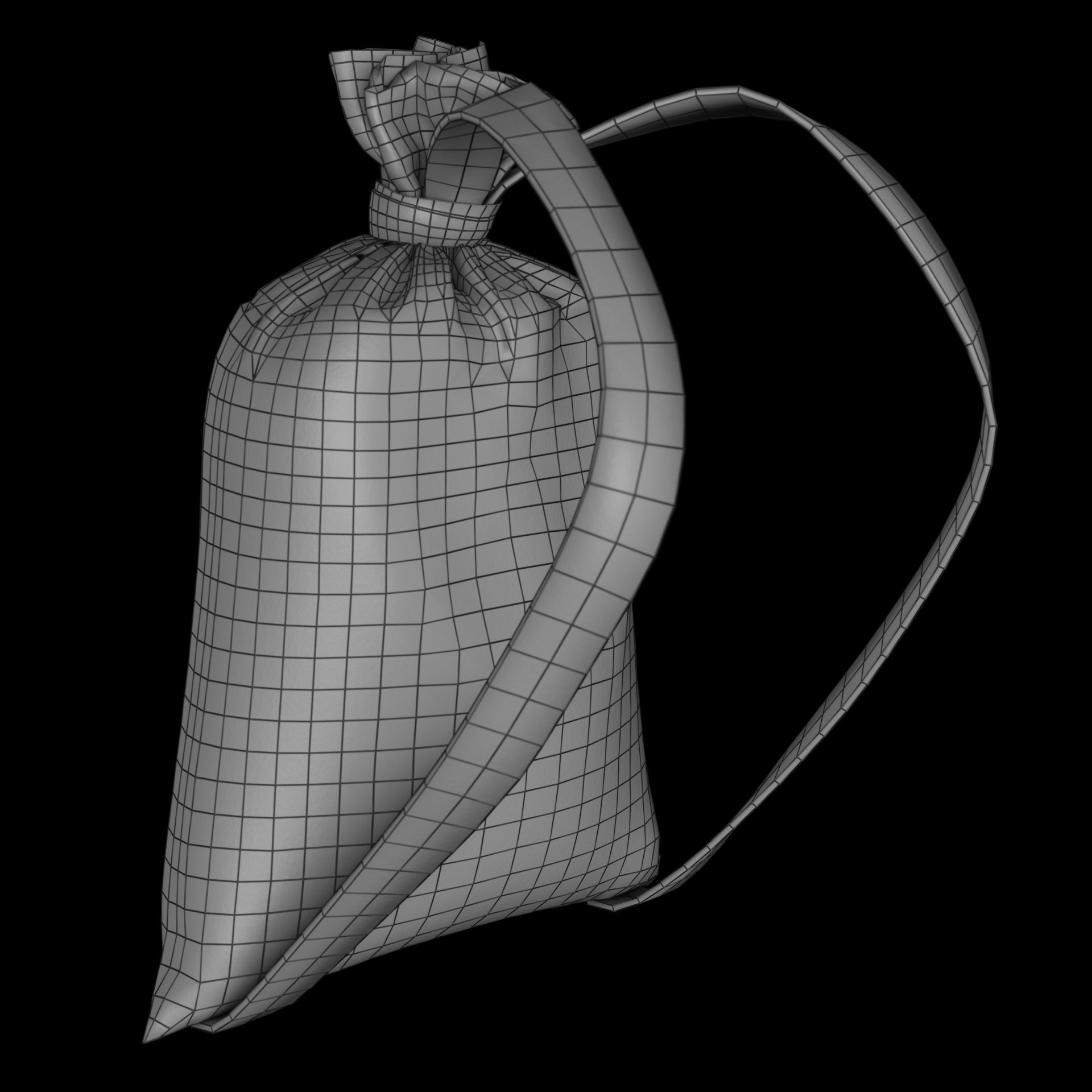 Army duffle bag Low-poly 3D model_8