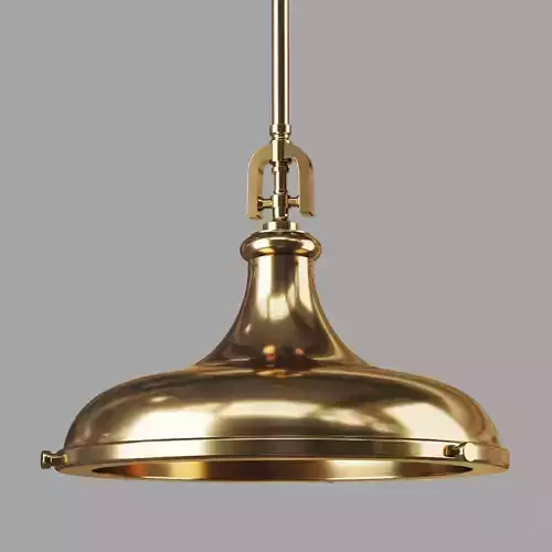 Rutherford 1 Light 18 inch Satin Brass Pendant Ceiling Light