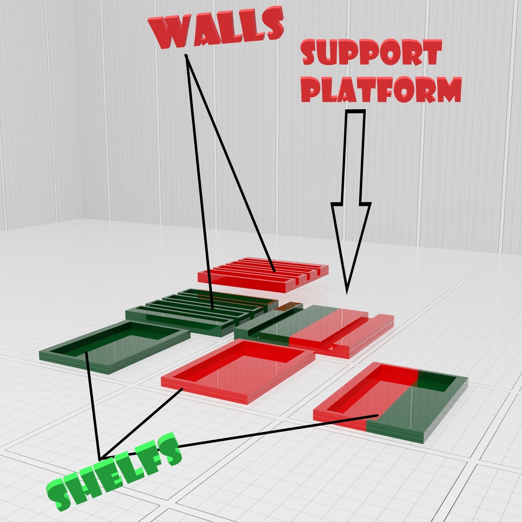 Shelf christmas sign with lights Free 3D print model_2