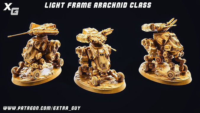 Arachnid Class Light Frame 32mm base 3DPrintable 3D print model
