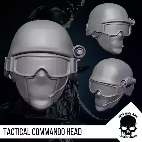 Tactical Commando Head for 6 inch action figures